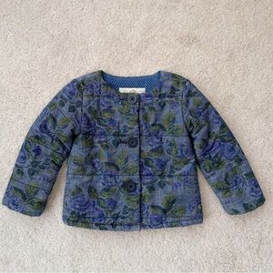 Tucker + Tate Blue and Green Floral Kids Puffer Jacket